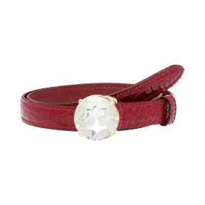 缪缪/Miu Miu 鳄鱼皮印花皮革腰带 5CC409_2B8G_F0041