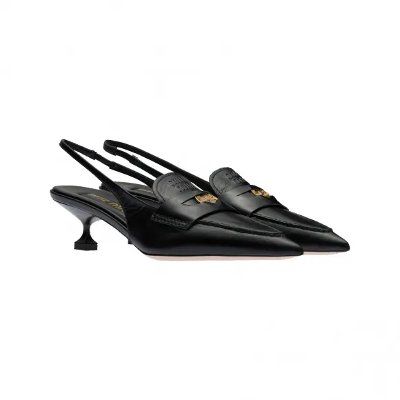 缪缪/Miu Miu 黑色 皮革乐福鞋 5D901D-XUQ-F0002