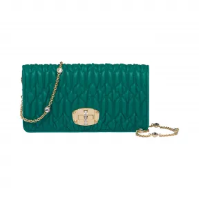 缪缪/Miu Miu Crystal Gold 软羊革迷你手袋 5DH044_2D21_F0MYE