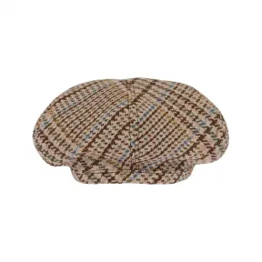 缪缪/Miu Miu 可可棕 格纹设得兰羊毛贝雷帽 5HC075-1V7U-F0324