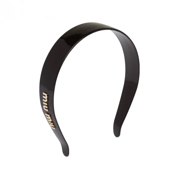 缪缪/Miu Miu 黑色/白色 树脂玻璃发箍 5IH039-2F72-F0967