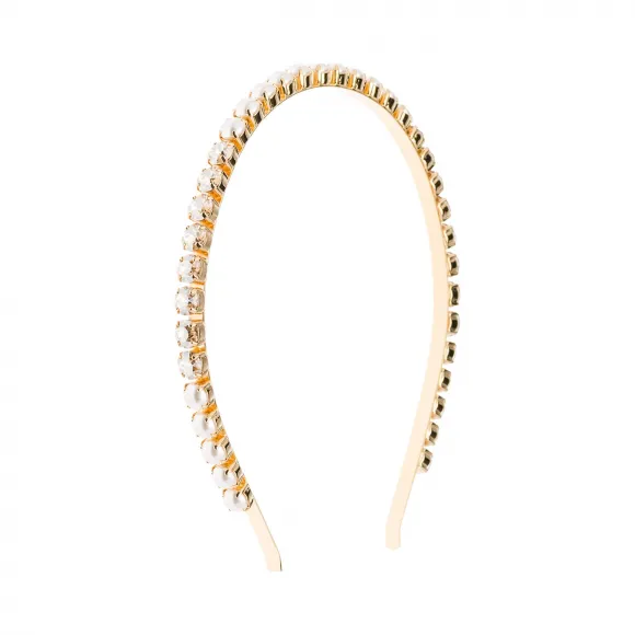 缪缪/Miu Miu 仿珍珠水晶金属发带 5JH004_2ARA_F0022