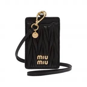 缪缪/Miu Miu Matelassé 纳帕皮革徽章夹 5MC016-2FPP-F0002