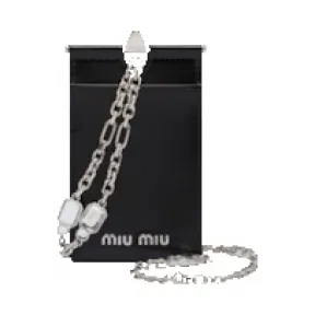 缪缪/Miu Miu 亮面皮革证章夹 5MC055-2DRG-F0002