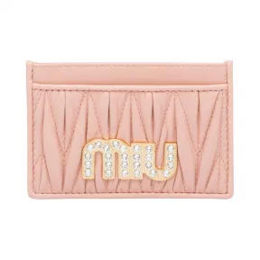 缪缪/Miu Miu Miu Crystal 皮革卡片夹 5MC208_2BSQ_F0615