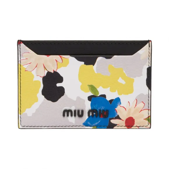 缪缪/Miu Miu 印花Glacé 皮革零钱包 5MC208_2D4S_F0ZJE