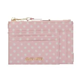 缪缪/Miu Miu MADRAS 皮革印花卡片夹 5MC446-2DQ2-F02L2