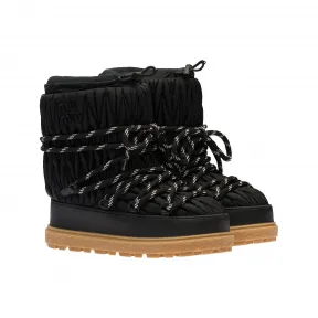 缪缪/Miu Miu 黑色 再生尼龙雪地派对及踝靴 5U853D-3LG6-F0002