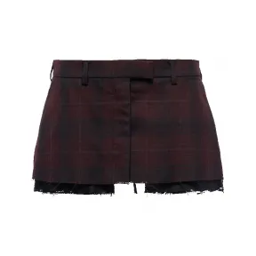 缪缪/Miu Miu 格子迷你裙 MG1780-113M-F0007