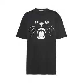 缪缪/Miu Miu 印花棉质T 恤 MJN140_1UE7_F0002