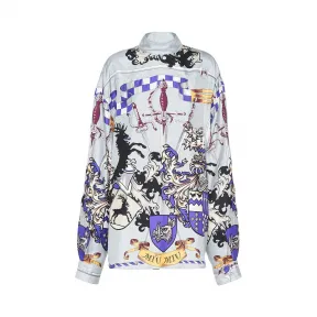 缪缪/Miu Miu 印花丝质斜纹绸衬衫 MK1392_1U33_F0276