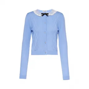 缪缪/Miu 提花羊毛套衫 MML307-1V8Z-F0002