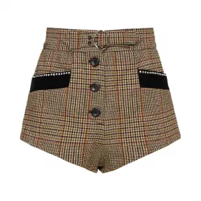 缪缪/Miu Miu 威尔士亲王格纹短裤 MP1300_1U3Z_F0005