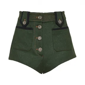 缪缪/Miu Miu 罗登呢短裤 MP1301_I08_F0466