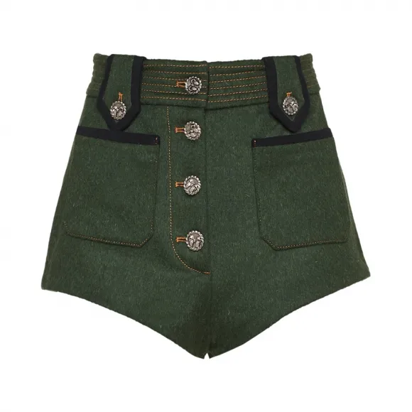 缪缪/Miu Miu 罗登呢短裤 MP1301_I08_F0466