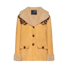 缪缪/Miu Miu 麂皮和羊皮外套 MPV682_889_F0YXM