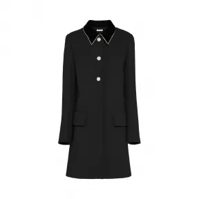 缪缪/Miu Miu 装饰元素绉绸大衣 MS1622_1EVV_F0002