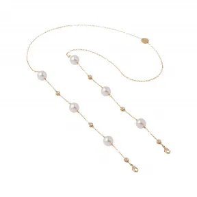 缪缪/Miu Miu 金色/水晶色/奶油色 眼镜链 OMM06A-MR0Q-F02UO