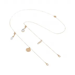 缪缪/Miu Miu 金色/水晶色/奶油色 Eyewear Chain OMM07A-MR0Q-F02UO