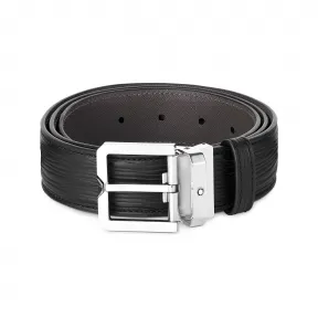 万宝龙/Montblanc MB131171-全新万宝龙方形带扣黑色腰带 35毫米