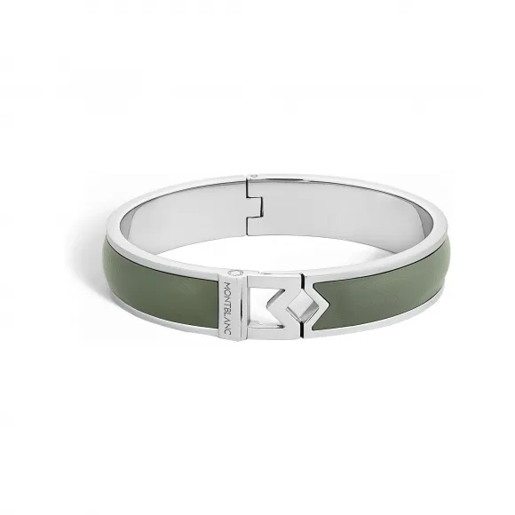 万宝龙/Montblanc MB133123-万宝龙M扣精钢手环 丛林绿