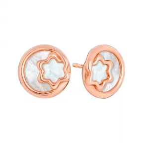 万宝龙/Montblanc Mignardise玫瑰金和珍珠母贝耳钉 U0119966