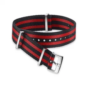 欧米茄/Omega 黑红相间条纹尼龙表带 - 031ZSZ002042