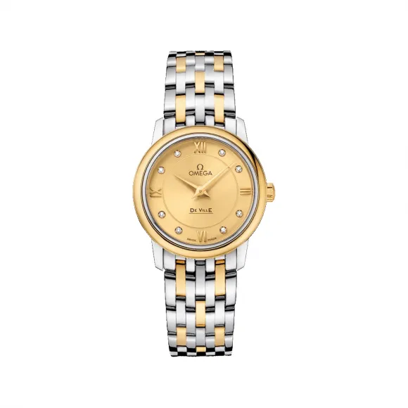 欧米茄/Omega 碟飞系列 精钢 黄金表链 石英机芯 424.20.27.60.58.001