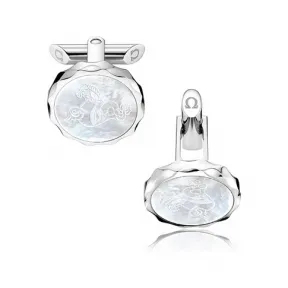 欧米茄/Omega 精钢及雕刻海马图案的珍珠母贝: 袖扣 C93STA0504205