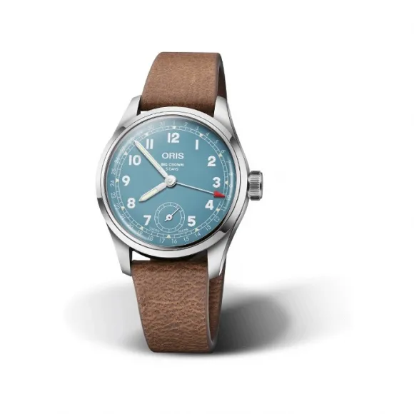 豪利时/Oris Big Crown 系列 38.00 MM 多片式不锈钢表壳 手动机械机芯 男表 01-473-7786-4065-07-5-19-22fc