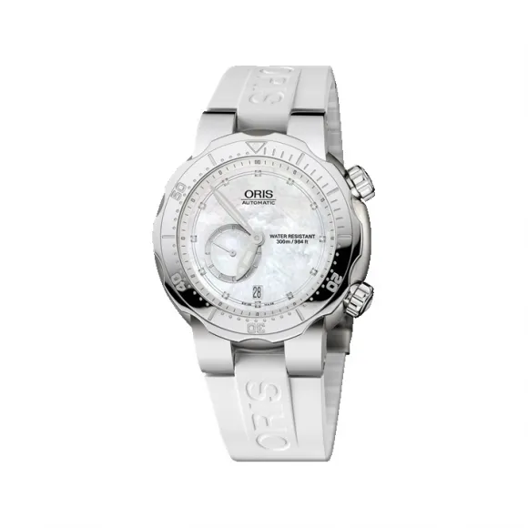 豪利时/Oris Oris Divers Divers 钛合金镶钻小秒针潜水日历表 01 643 7636 7191-07 4 24 31TEB