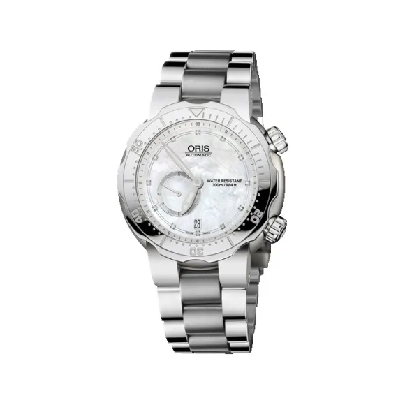 豪利时/Oris Oris Divers Divers 钛合金镶钻小秒针潜水日历表 01 643 7636 7191-07 8 24 70PEB