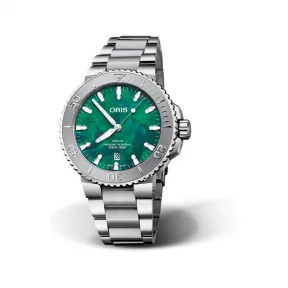 豪利时/Oris Aquis 系列 43.50 MM 多片式不锈钢表壳 分钟刻度显示上圈 自动机械机芯 男表 01-733-7730-4137-07-8-24-05peb