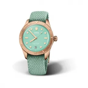 豪利时/Oris Divers 系列 38.00 MM 青铜表壳 青铜分钟刻度表圈  自动机械机芯 男表 01-733-7771-3157-07-3-19-03brs