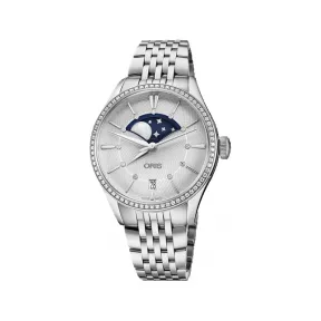 豪利时/Oris Oris Artelier Artelier 大月相 日历钻石腕表 01 763 7723 4951-07 8 18 79