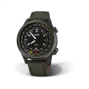 豪利时/Oris ProPilot 系列 47.00 MM 碳纤维材质 钛合金表壳 枪灰色PVD镀层 自动机械机芯 男表 01-793-7775-8764-set