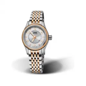 豪利时/Oris Big Crown 系列 29.00 MM 多片式不锈钢表壳 玫瑰金PVD涂层上圈 自动机械机芯 女表 011594-7680-4361-07-8-14-32