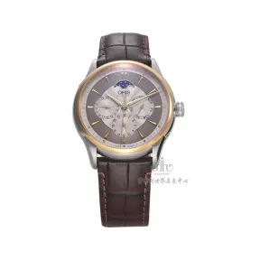 豪利时/Oris 文化系列 40.5MM PVD镀金 自动机械机芯 男表 58275924351S