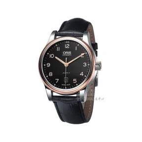 豪利时/Oris 经典系列 42MM PVD镀金 自动机械机芯 男表 73375944394S