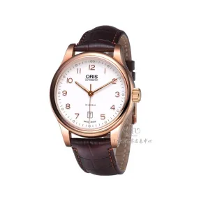 豪利时/Oris 经典系列 42MM PVD镀金 自动机械机芯 男表 73375944891S