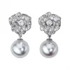 伯爵/Piaget 珍珠白金钻石耳环-珠宝 G38U0067