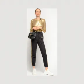 品高/Pinko Monogram绒布慢跑裤 1N12YX-Y6DKZ9900102