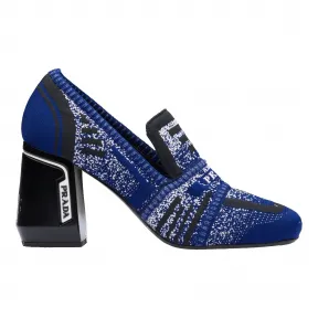 普拉达/Prada 靛蓝色+黑色  乐福鞋 1D194L 3KLC F024N