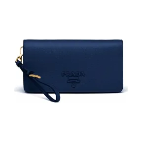 PRADA⭐︎皮手袋 Prada紧凑的钱包粉红色米色男女蛋白皮革三倍钱包1MH021 普拉达