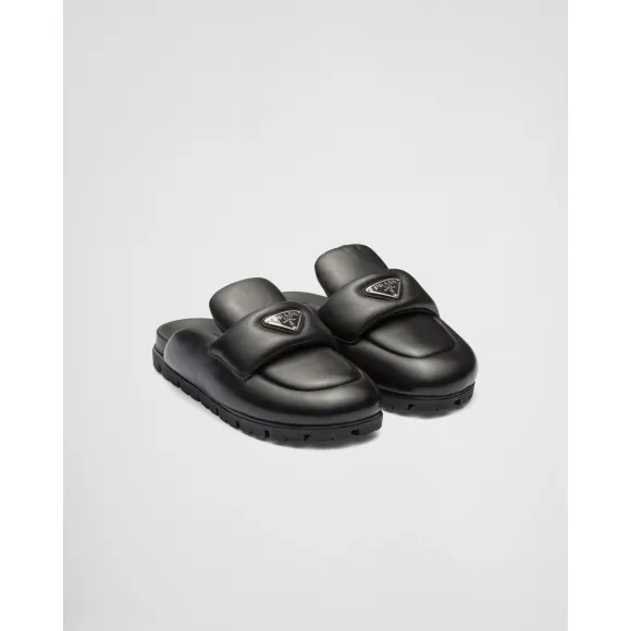 普拉达/Prada Soft加衬软羊革穆勒鞋 1S084N-2DL8-F0002