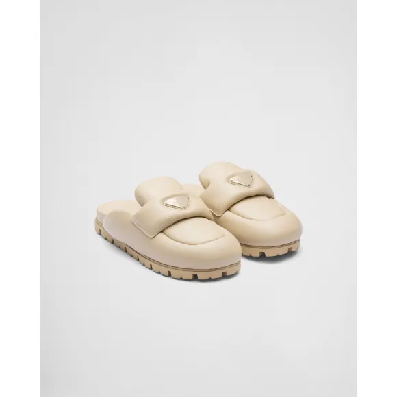 普拉达/Prada Soft软垫纳帕软皮木底鞋 1S084N-2DL8-F0F24