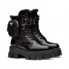 普拉达/Prada Monolith 皮革和尼龙军靴 1T255M-3LEK-F0002
