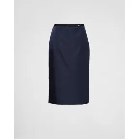 普拉达/Prada Re-Nylon 再生尼龙铅笔半身裙 21H937-1WQ8-F01AE