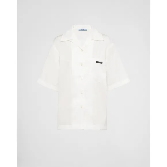 普拉达/Prada Re-Nylon华达呢短袖衬衫 240691-1WQ8-F0009