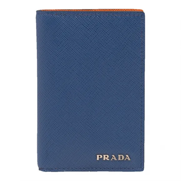 普拉达/Prada 矢车菊蓝色/木瓜色  卡包 2MC101 C5S F0CV5